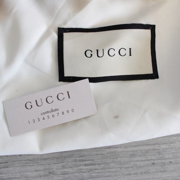 Gucci Linen Herbarium Cherry Blossom Print Broadway Box Chain Clutch Bag - Picture 15 of 15